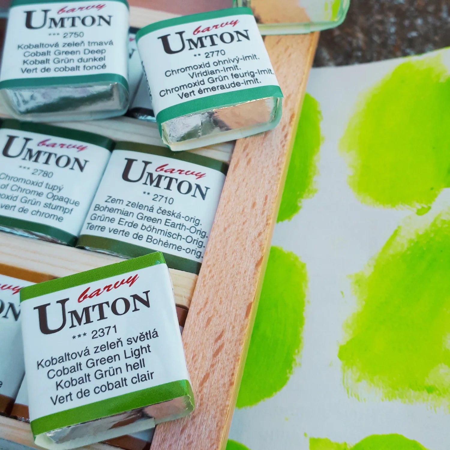 UMTON Aquarell-Set Holz 24x3,5ml