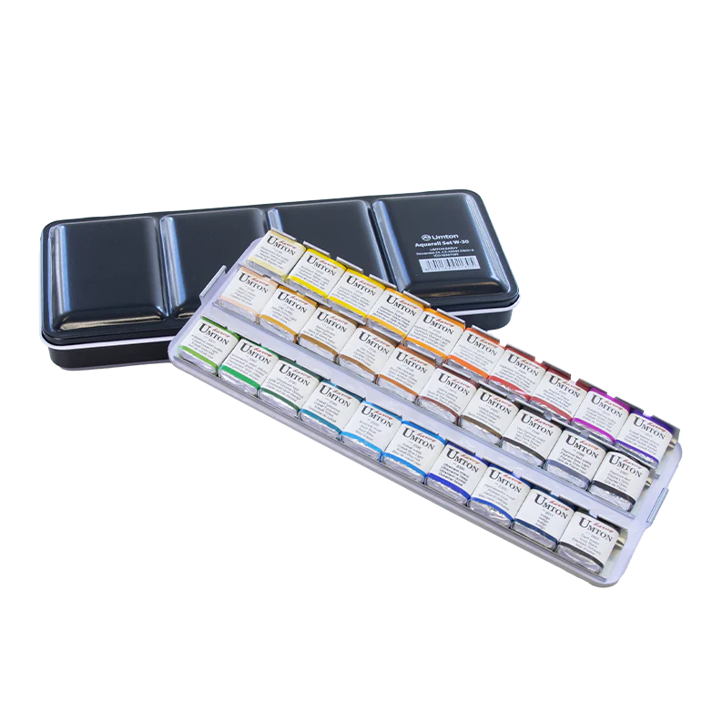 UMTON Aquarellfarben-Set Metall 30×2,6 ml