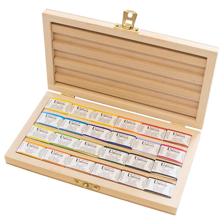 UMTON Aquarell-Set Holz 24x3,5ml