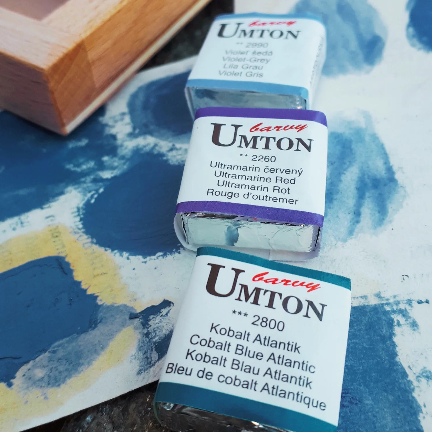 UMTON Aquarellfarben Kobalt Blau dunkel