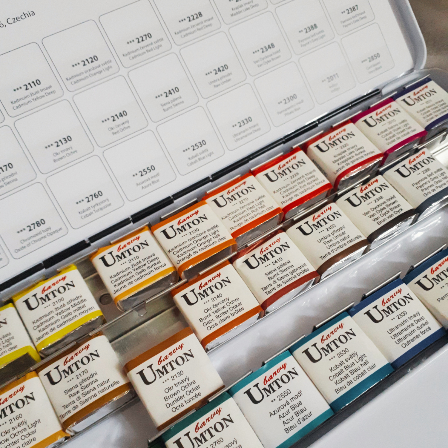 UMTON Aquarellfarben-Set Metall 30×2,6 ml