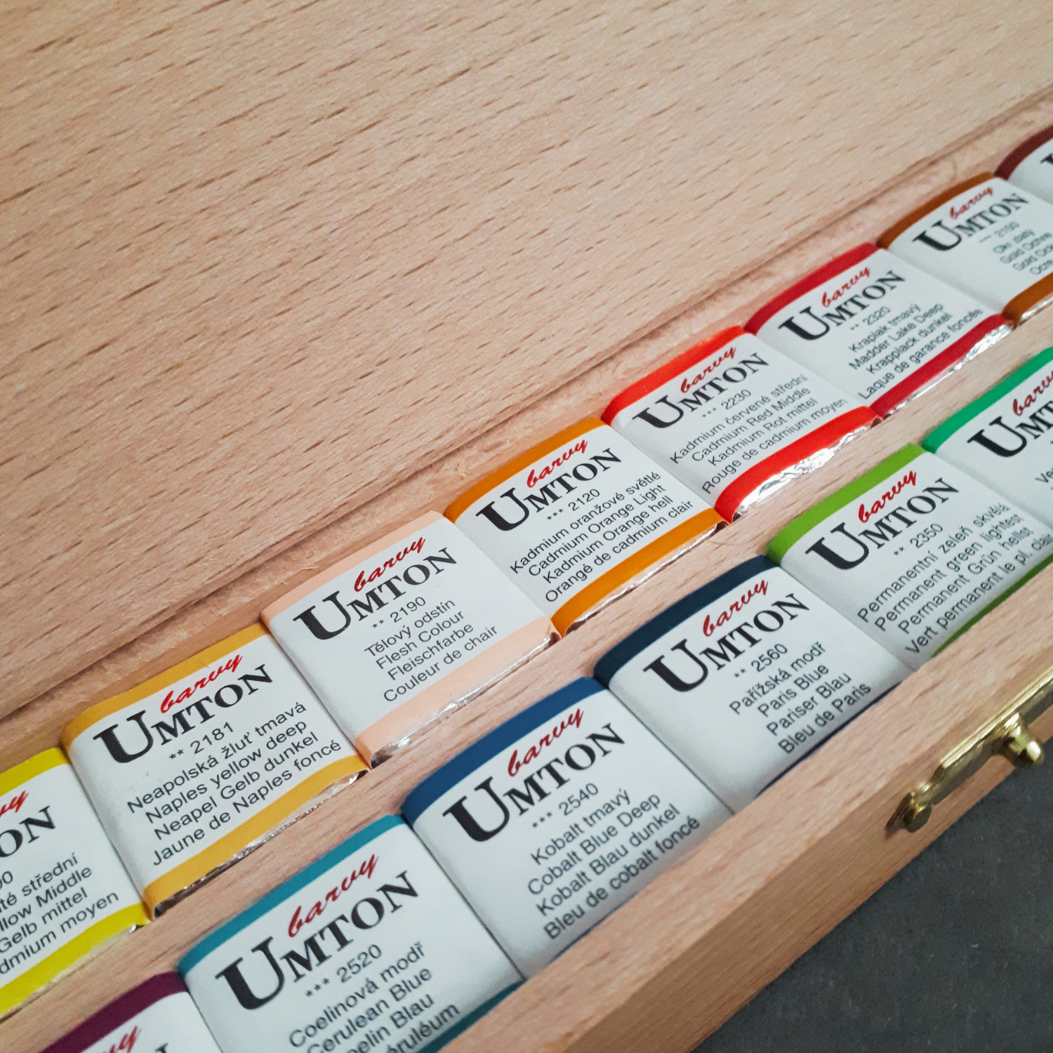 UMTON Aquarell-Set Holz 20x2,6ml 