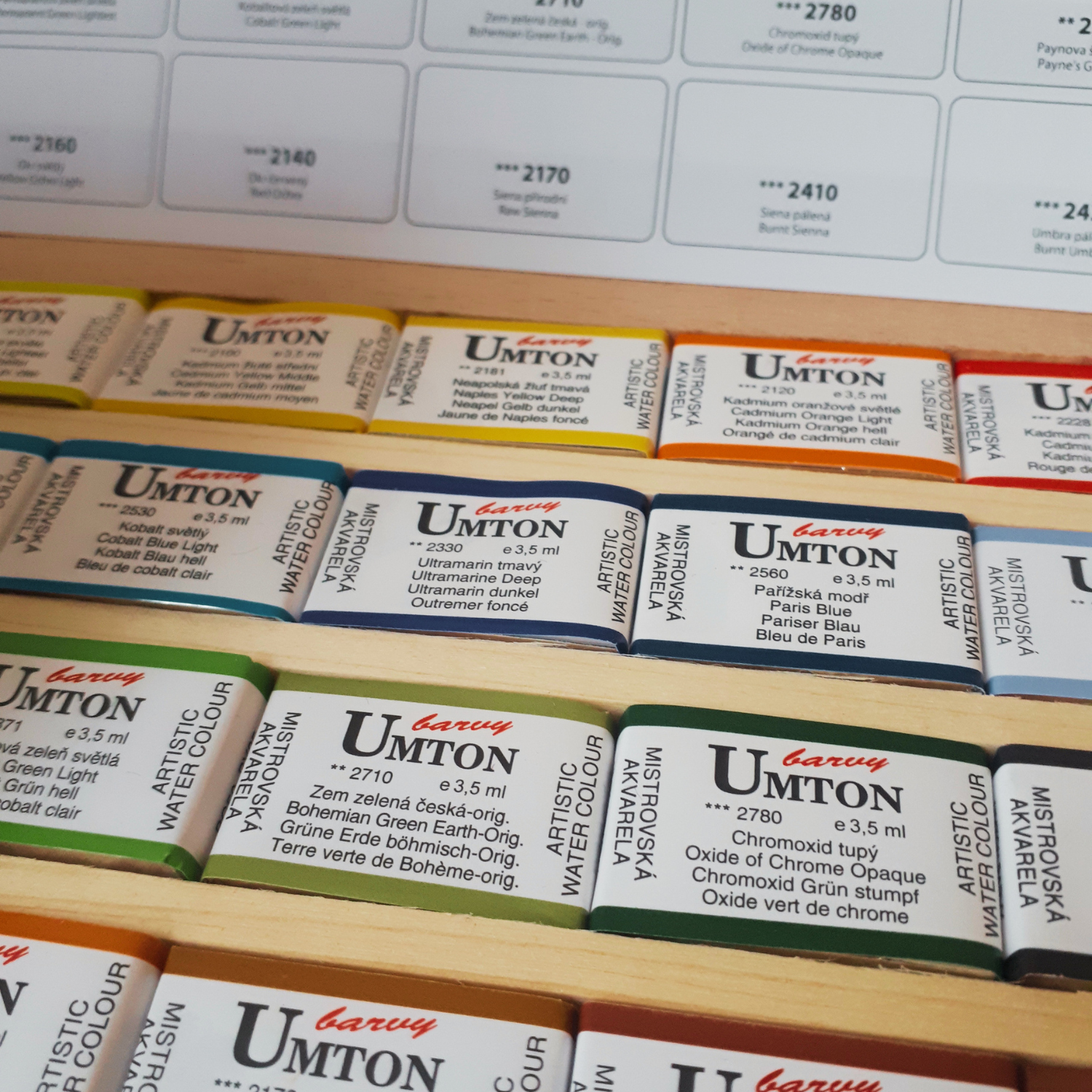 UMTON Aquarell-Set Holz 36x3,5 ml